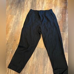 A New Day women’s linen cuffed capri pants size 12 black
